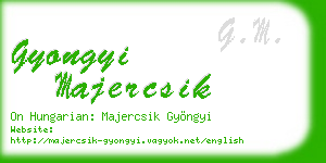 gyongyi majercsik business card