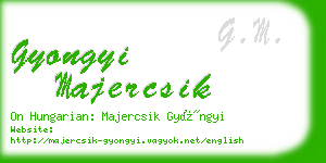 gyongyi majercsik business card